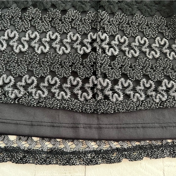 Black & Grey Festival Whimsy Goth Emo Striped Design Lined Maxi Skirt Size Large - Picture 8 of 9